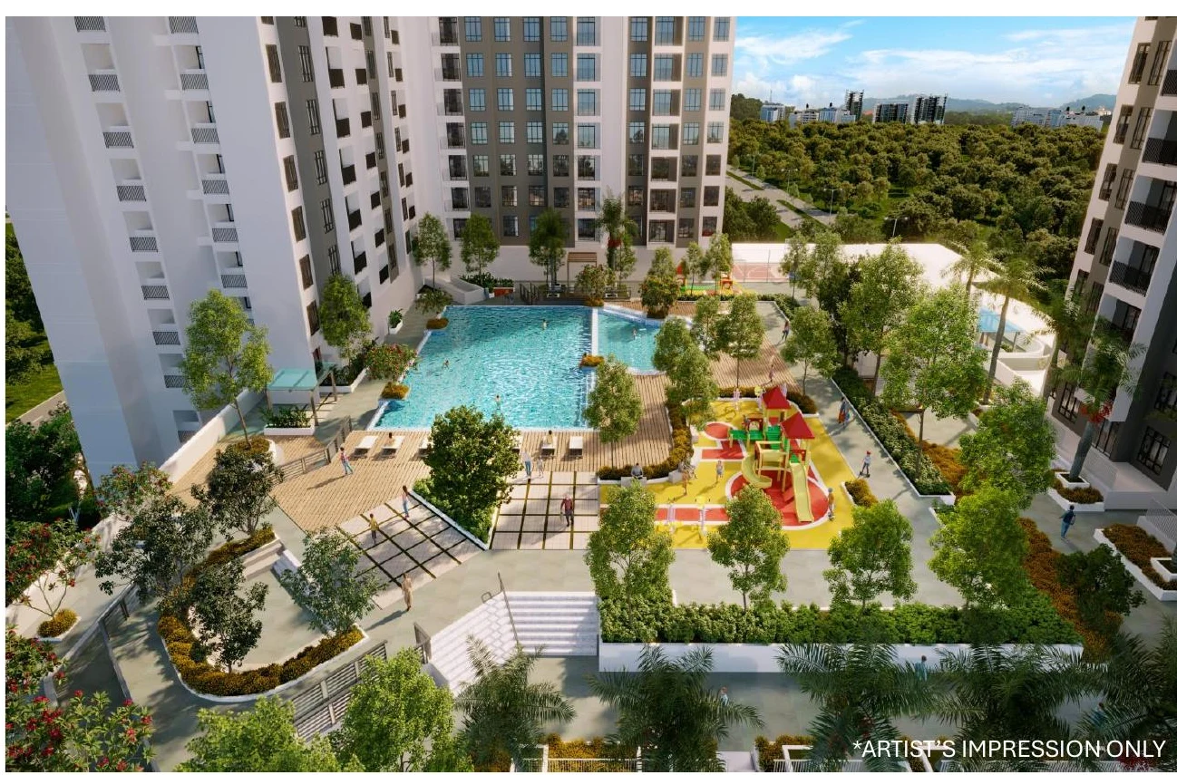 Proposed pool and landscaped facilities