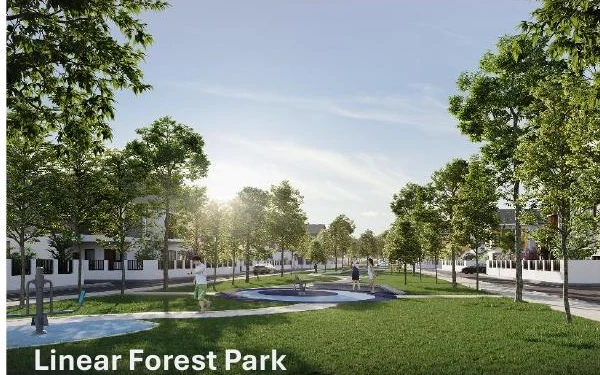 Proposed linear forest park illustration